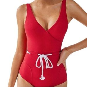 Molybell Red One Piece Swimming Suit Size Medium NWT